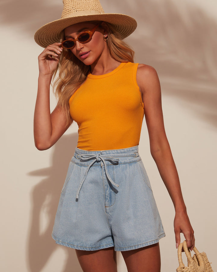 Tod Sleeveless Ribbed Knit Bodysuit