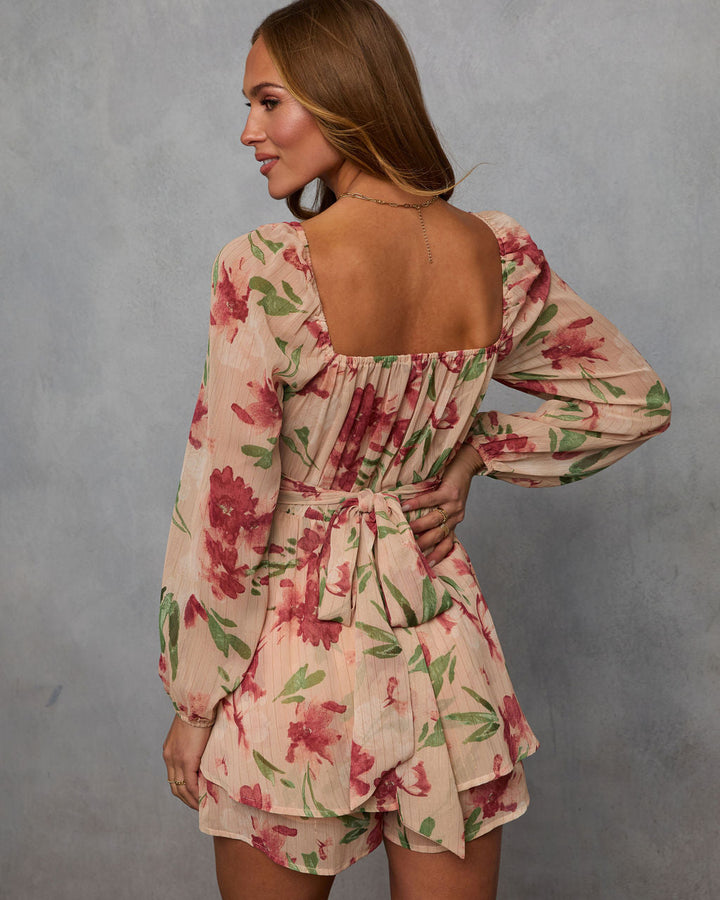 Enola Floral Chiffon Romper