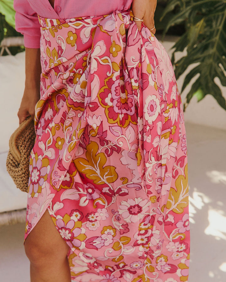 Alissa Floral Wrap Skirt