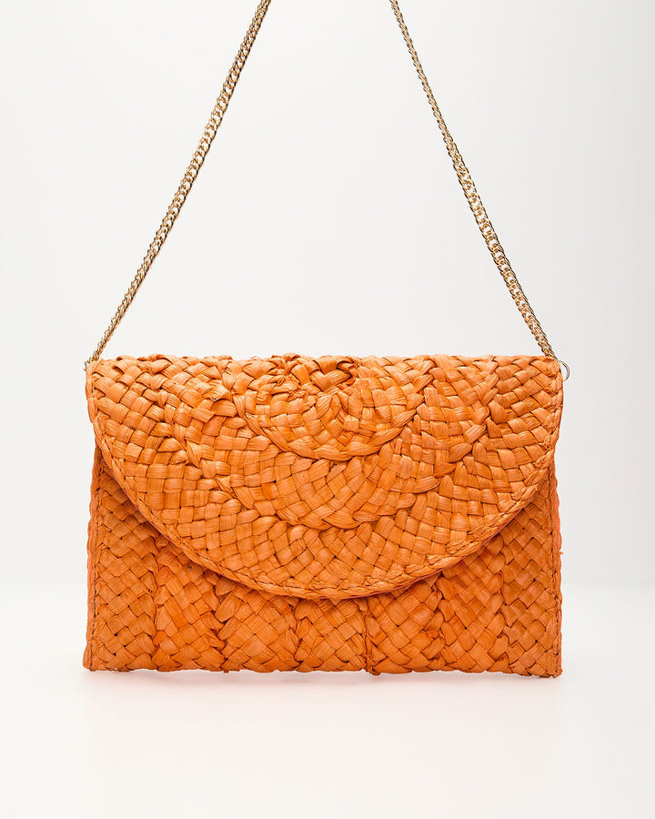 Sayveen Straw Envelope Clutch