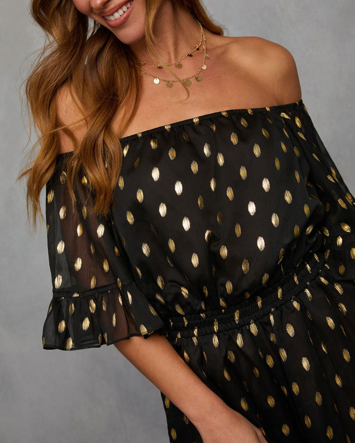 Heartfelt Chiffon Off Shoulder Jumpsuit
