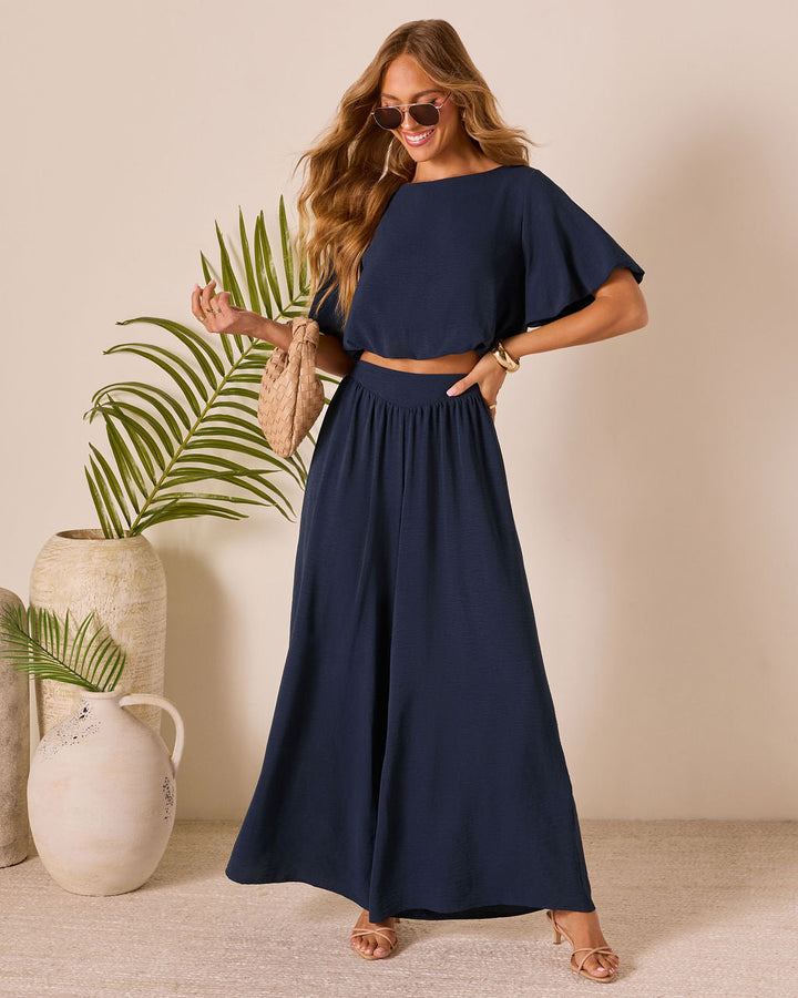 Island Sway Pleated Wide Leg Pants