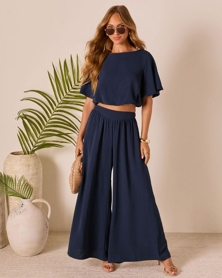 Island Sway Pleated Wide Leg Pants