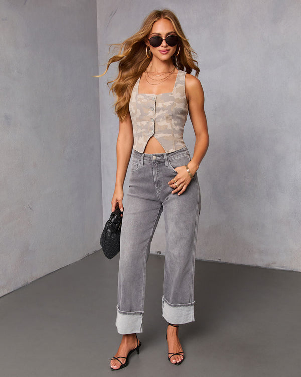 Gisselle Camo Vest Top Camo