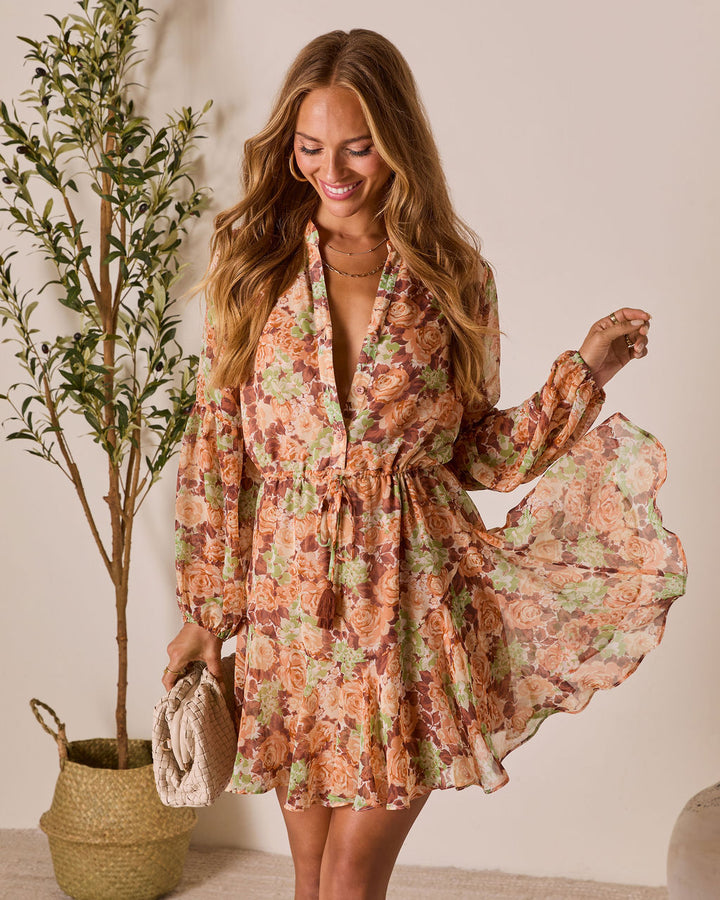 Allenah Drawstring Mini Dress