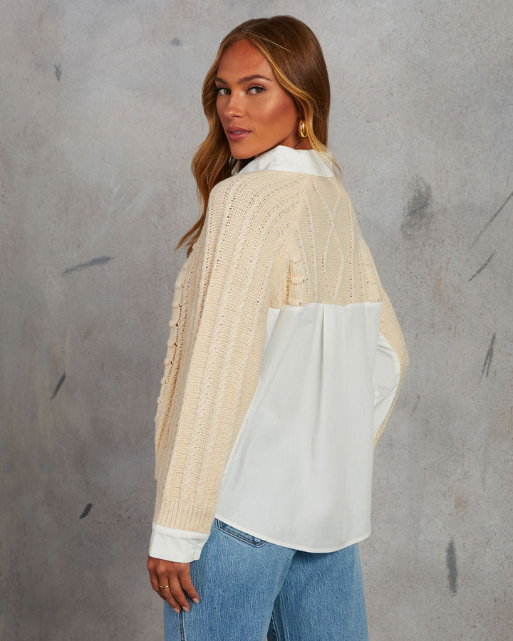 Teachers Pet Collared Pullover Sweater