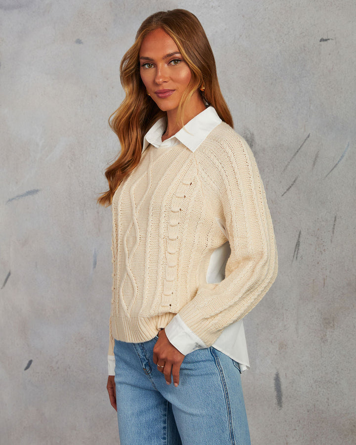 Teachers Pet Collared Pullover Sweater