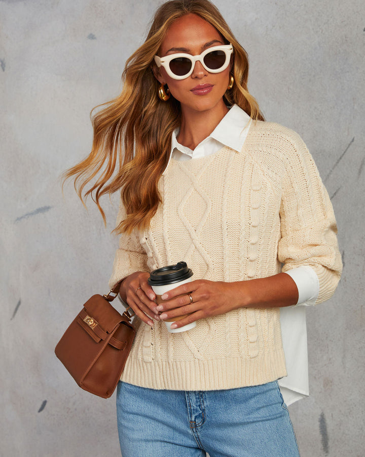 Teachers Pet Collared Pullover Sweater