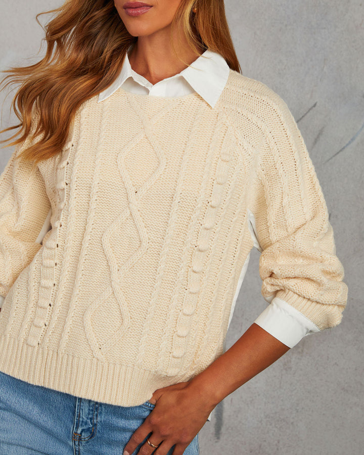 Teachers Pet Collared Pullover Sweater