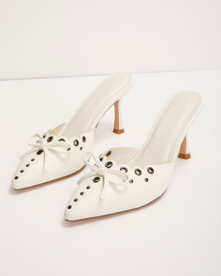 Brianne Grommet Pointed Toe Mule