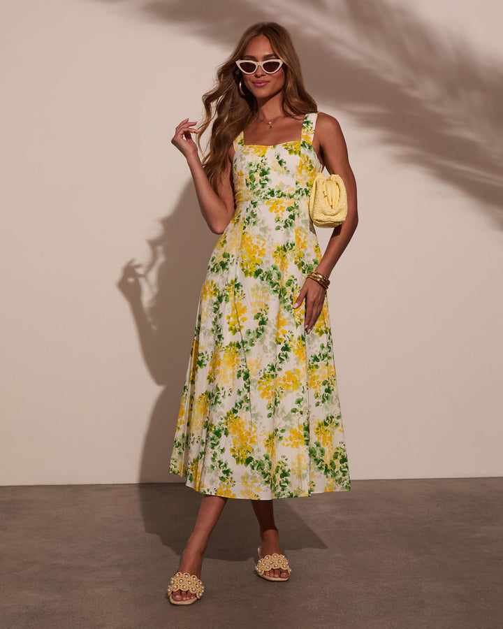 Florenza Printed A-Line Midi Dress