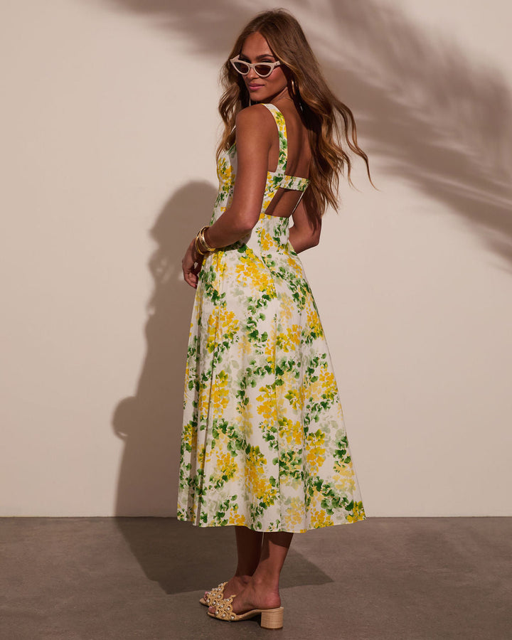 Florenza Printed A-Line Midi Dress