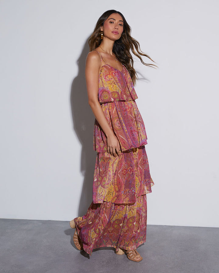 Phoebe Tiered Chiffon Maxi Dress