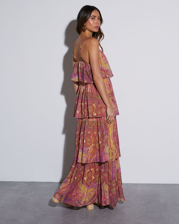 Phoebe Tiered Chiffon Maxi Dress