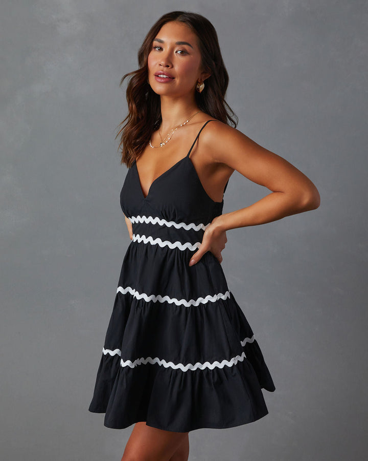 Bronte Colorblock Mini Dress Black