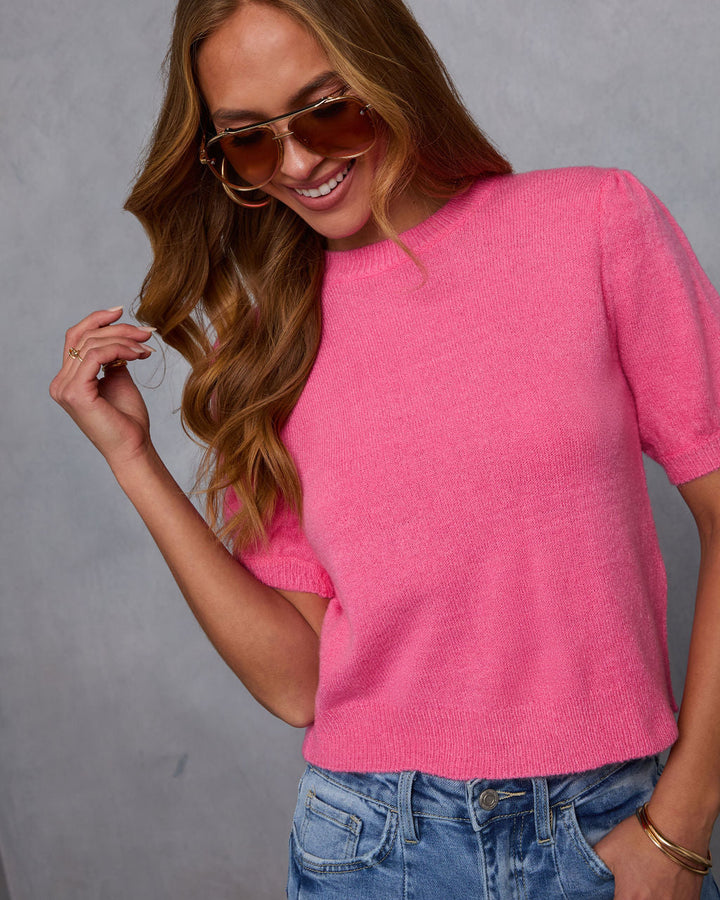 Kayda Cropped Short Sleeve Sweater