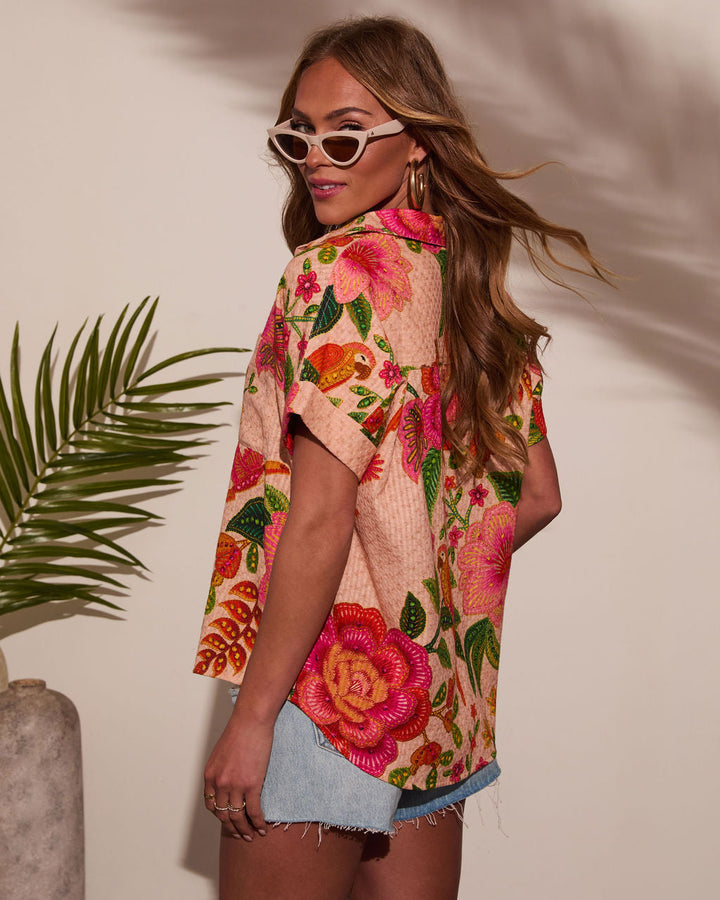 Sarenia Floral Button Down Top