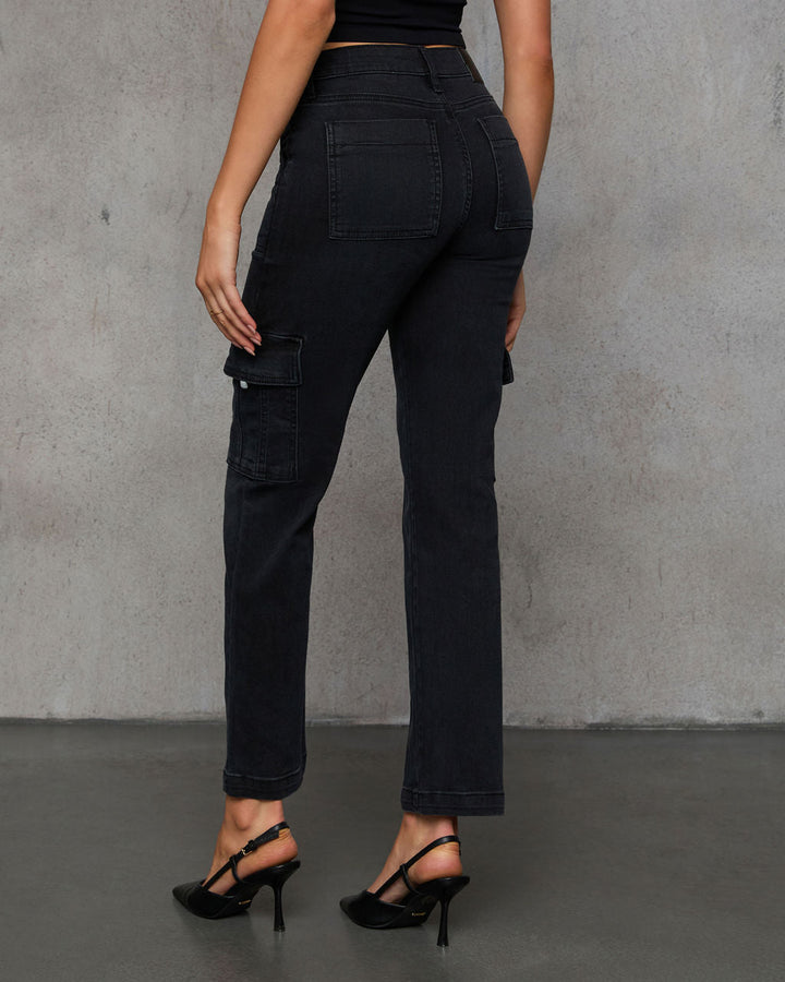 Dalton Super Stretch Straight Leg Cargo Jeans