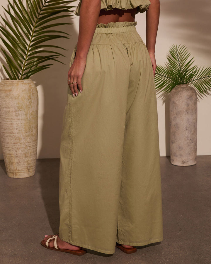 Fern Waist Tie Wide Leg Pants