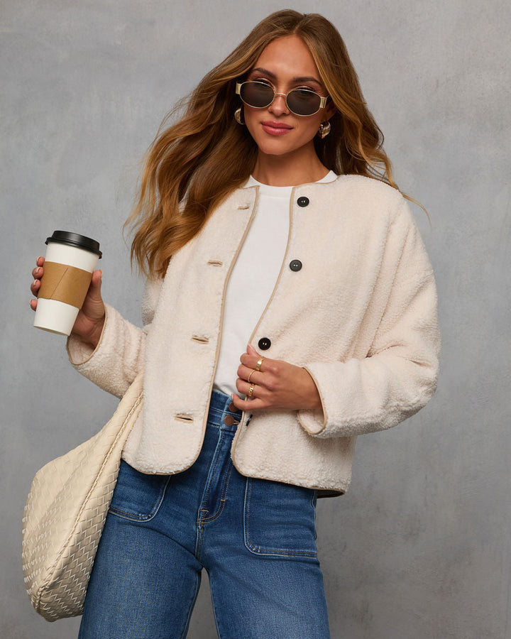 Parisian Delight Teddy Fleece Jacket Cream