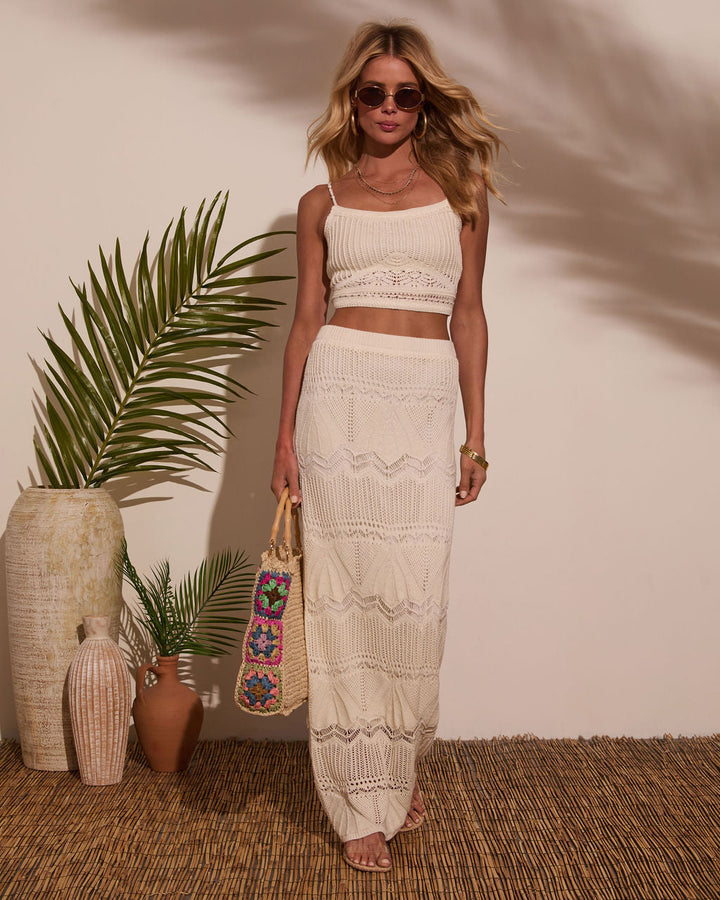 Sip Slow Crochet Maxi Skirt