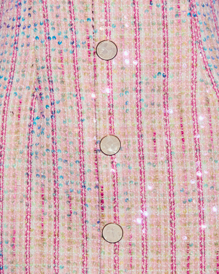 Forever Yours Sequined Tweed Mini Dress