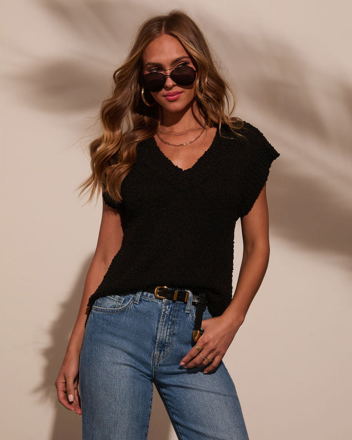 Kyana Sleeveless Sweater Black