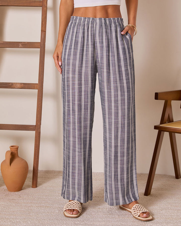 Sunspill Striped Linen Pants