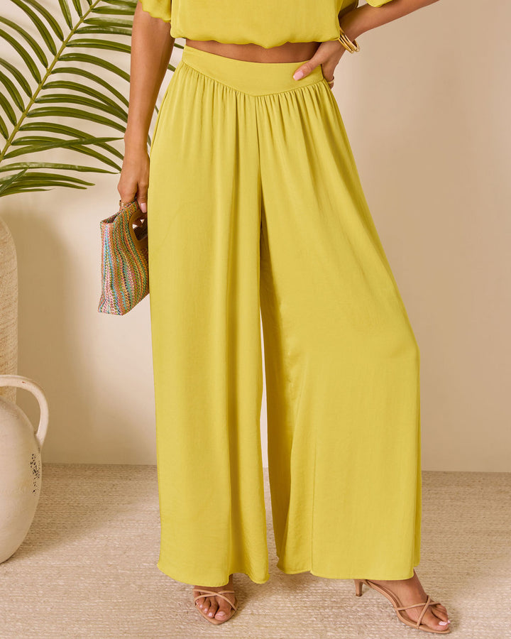 Island Drift Pleated Wide Leg Pants