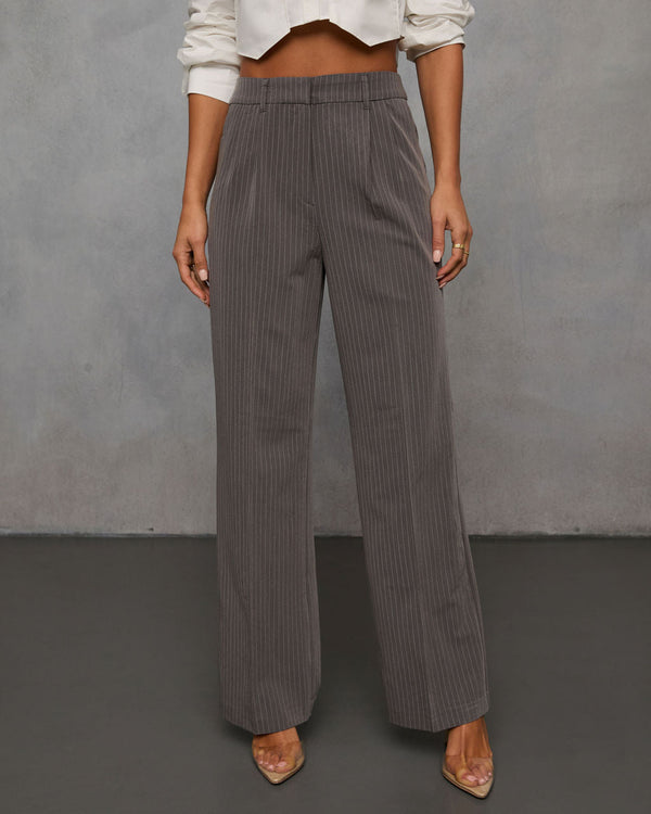 Biba Pinstripe Trouser Pants Grey