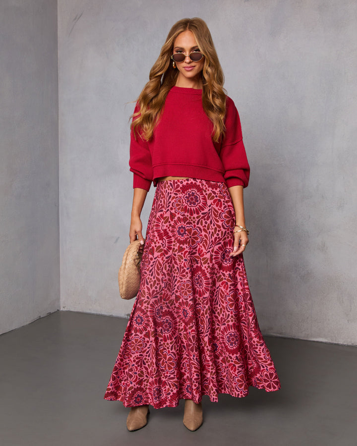 Amber Hour Maxi Skirt Pink Multi