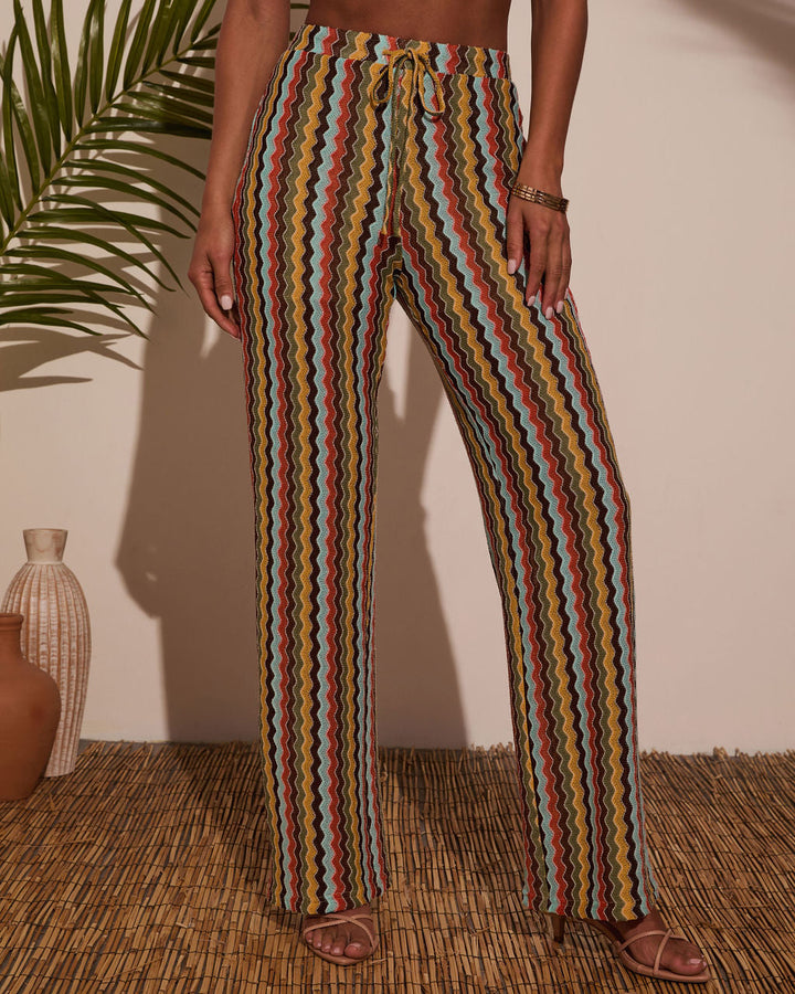 Jonah Striped Coverup Crochet Pants