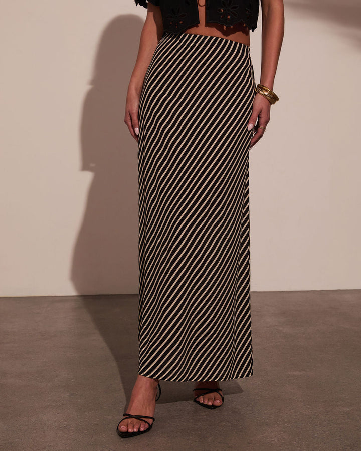 Sweet Haven Striped Maxi Skirt