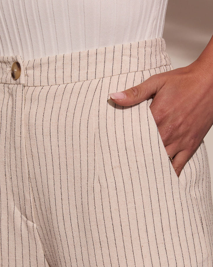 Juliet Days Striped High Rise Shorts