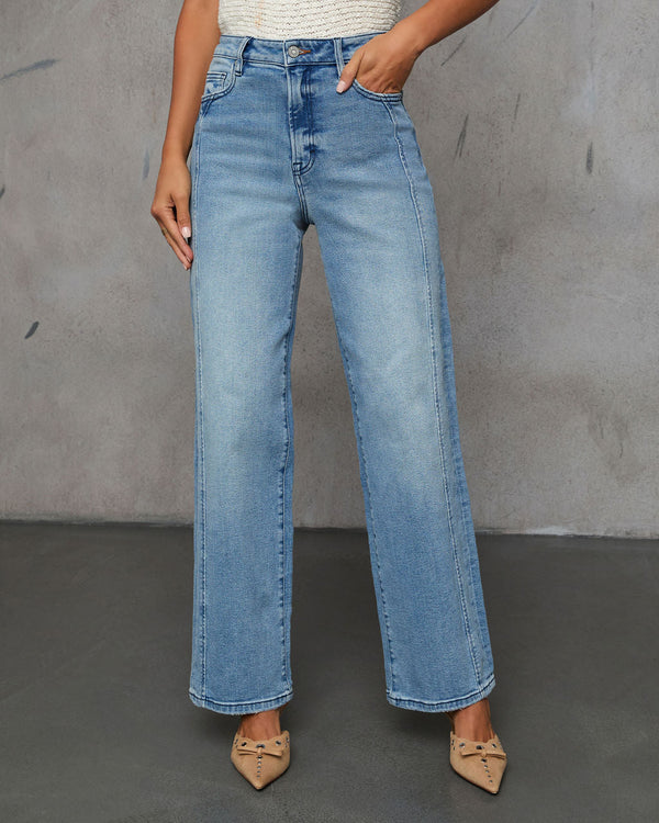 Tomcat Stretch High Rise Relaxed Denim Medium Blue