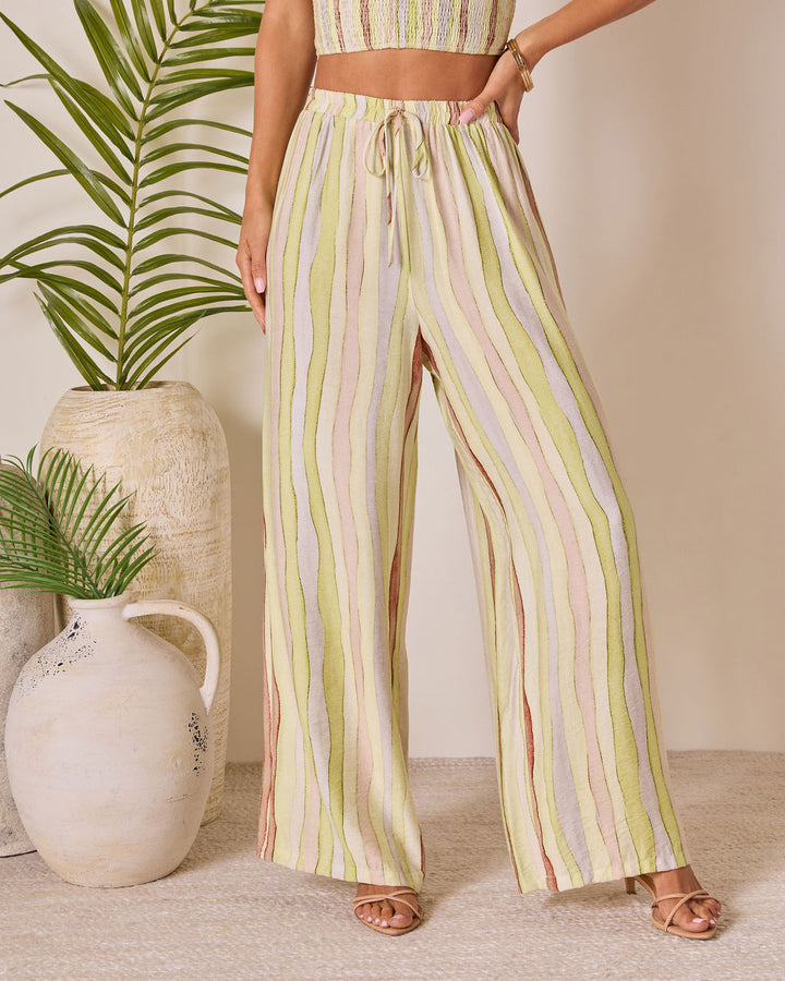 Meila Drawstring Wide Leg Pants