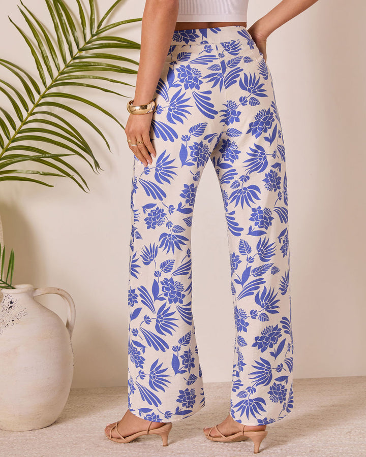 Coastal Bound Tropical Print Pant