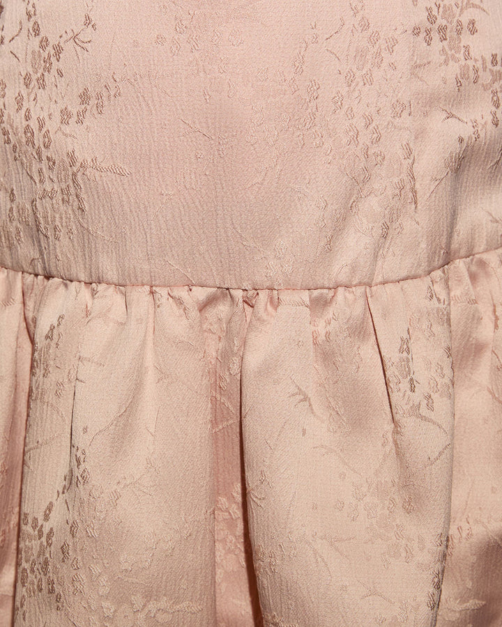 Krissy Satin Embossed Ruffle Mini Skirt