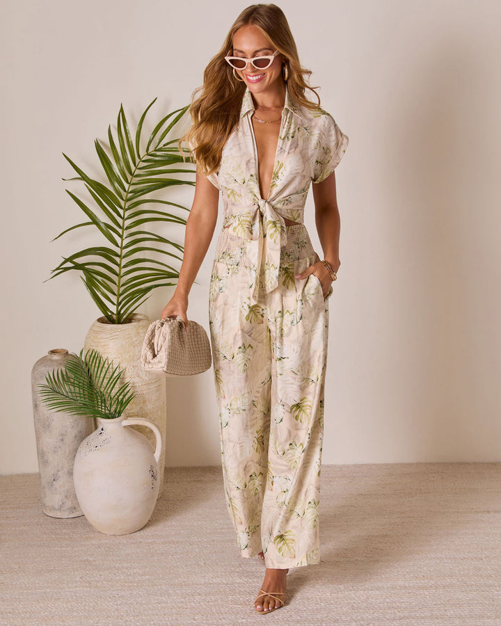 Solla Front Tie Crop Top