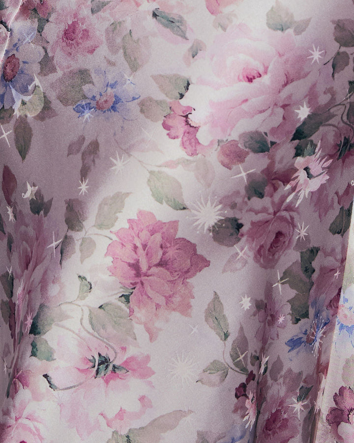 Tea For Two Floral Satin Maxi Skirt