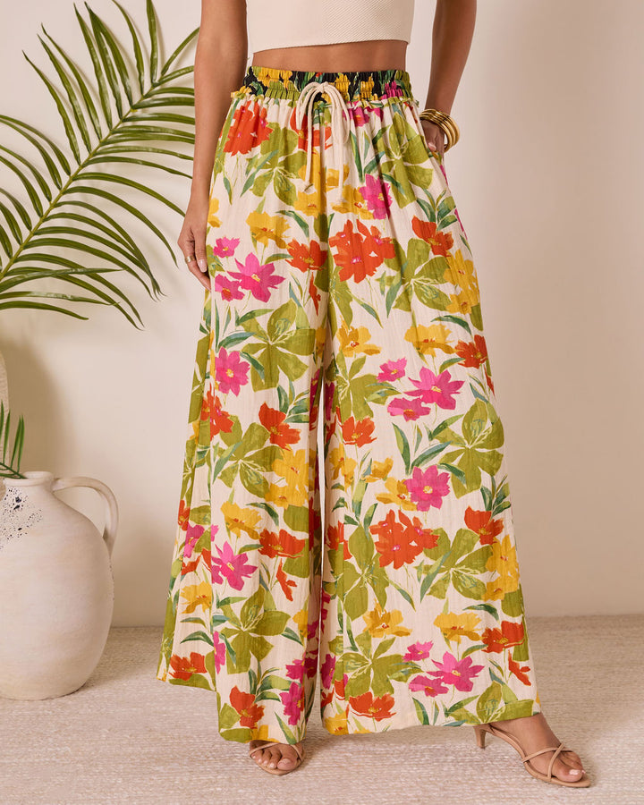 Betsie Drawstring Floral Pants
