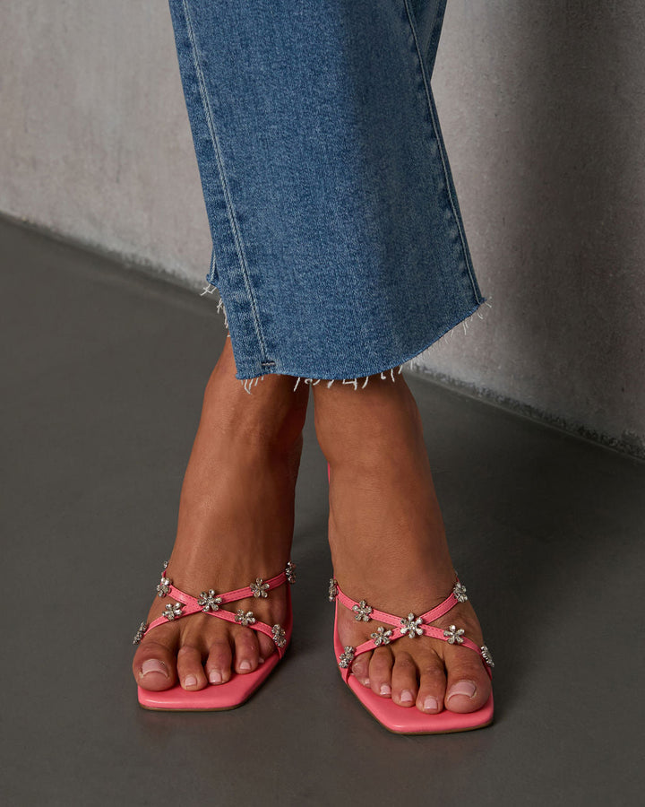 Soelen Embellished Open Toe Heels