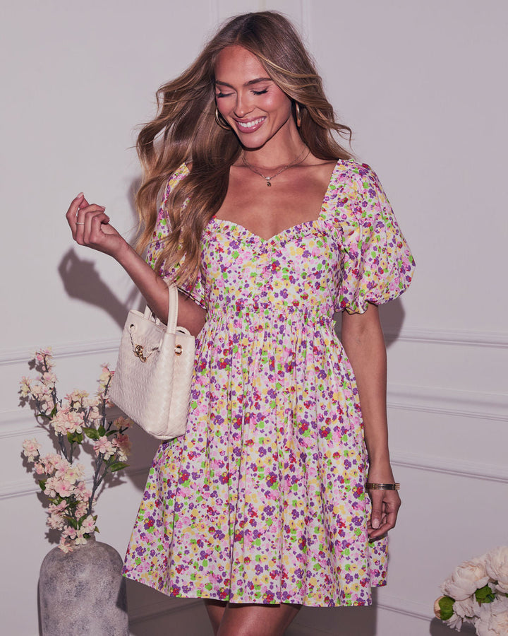 Joi Floral Babydoll Mini Dress