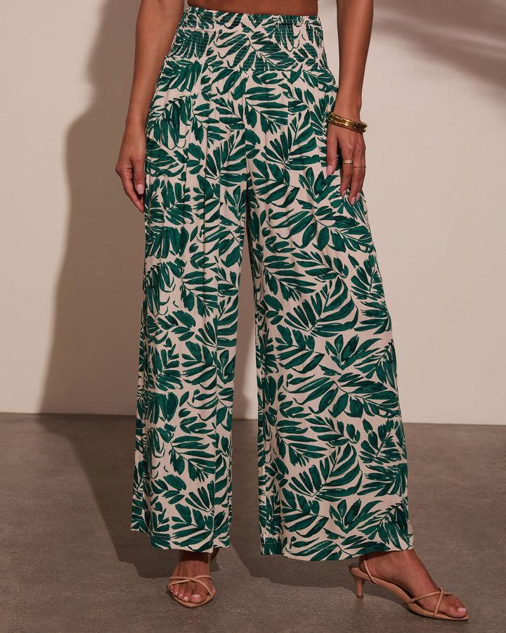 Salena Palm Wide Leg Pants