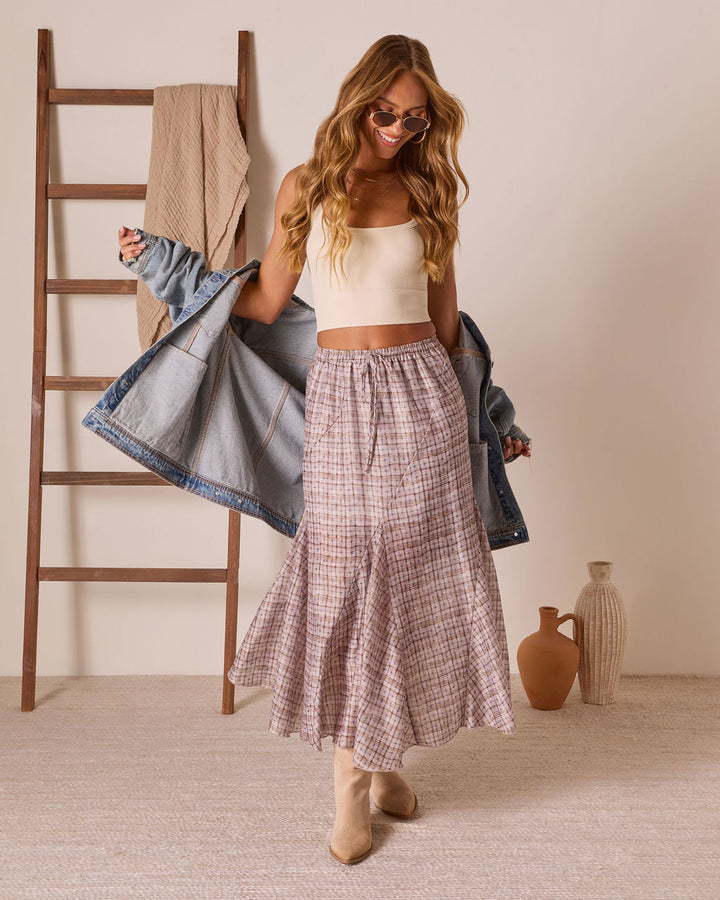 Range Romance Drawstring Maxi Skirt