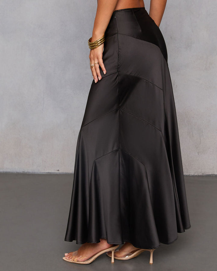Night Mode Satin Maxi Skirt