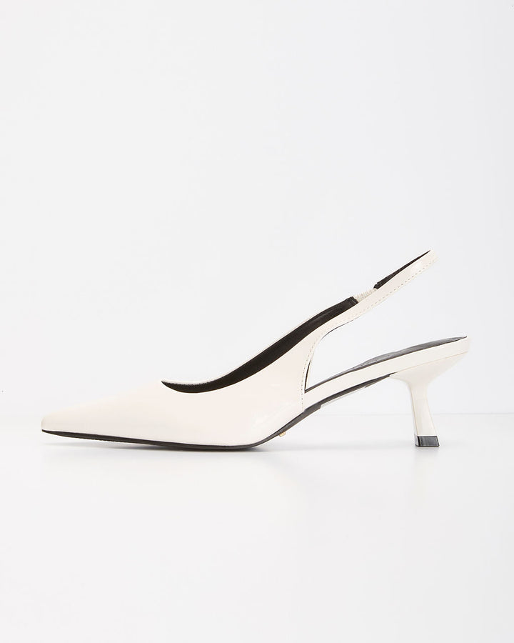 Ayla Slingback Kitten Heel Bone