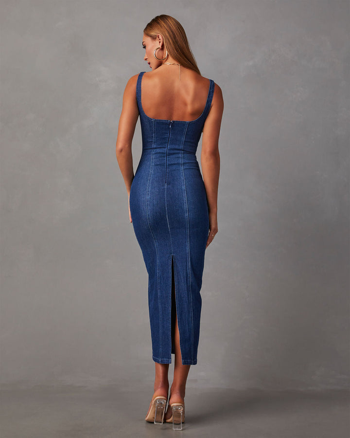 Warren Denim Midi Dress