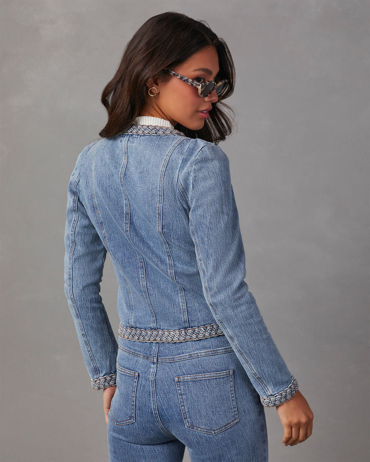 Farrow Braided Denim Tailored Jacket