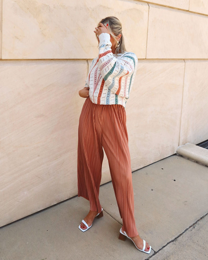 So Charming High Waist Plisse Pants